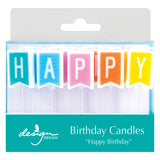 SOFT BRIGHT BIRTHDAY FLAGS SCULPTED CANDLES