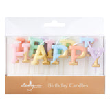 PASTEL PINWHEEL HAPPY BIRTDAY SCUPLTED CANDLES