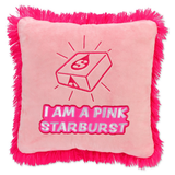 I Am a Pink Starburst Plush Pillow