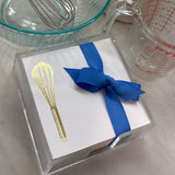 SMALL SQUARE GOLD FOIL WHISK NOTEPAD