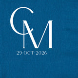 Personalized Monogram with Date Napkins Set of 50