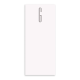 G Grey Initial Long Skinny Notepad