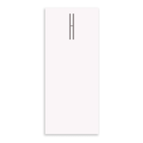 H Grey Initial Long Skinny Notepad