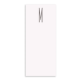 M Grey Initial Long Skinny Notepad