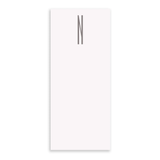N Grey Initial Long Skinny Notepad