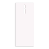 R Grey Initial Long Skinny Notepad
