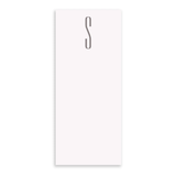 S Grey Initial Long Skinny Notepad