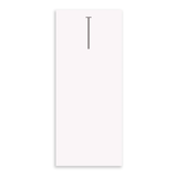 T Grey Initial Long Skinny Notepad