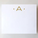 LARGE GOLD FOIL INITIAL NOTEPAD
