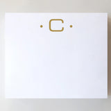 LARGE GOLD FOIL INITIAL NOTEPAD