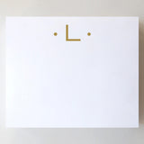 LARGE GOLD FOIL INITIAL NOTEPAD