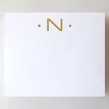 LARGE GOLD FOIL INITIAL NOTEPAD