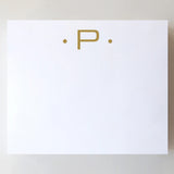 LARGE GOLD FOIL INITIAL NOTEPAD