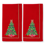 CHRISTMAS TREE EMBROIDERY NAPKINS