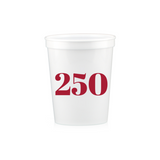 250 celebration White Stadium Cup for 4th of july