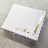 LARGE GOLD FOIL PENCIL NOTEPAD