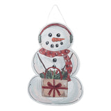 HOLLY SNOWMAN/STACKED PUMPKINS BURLEE