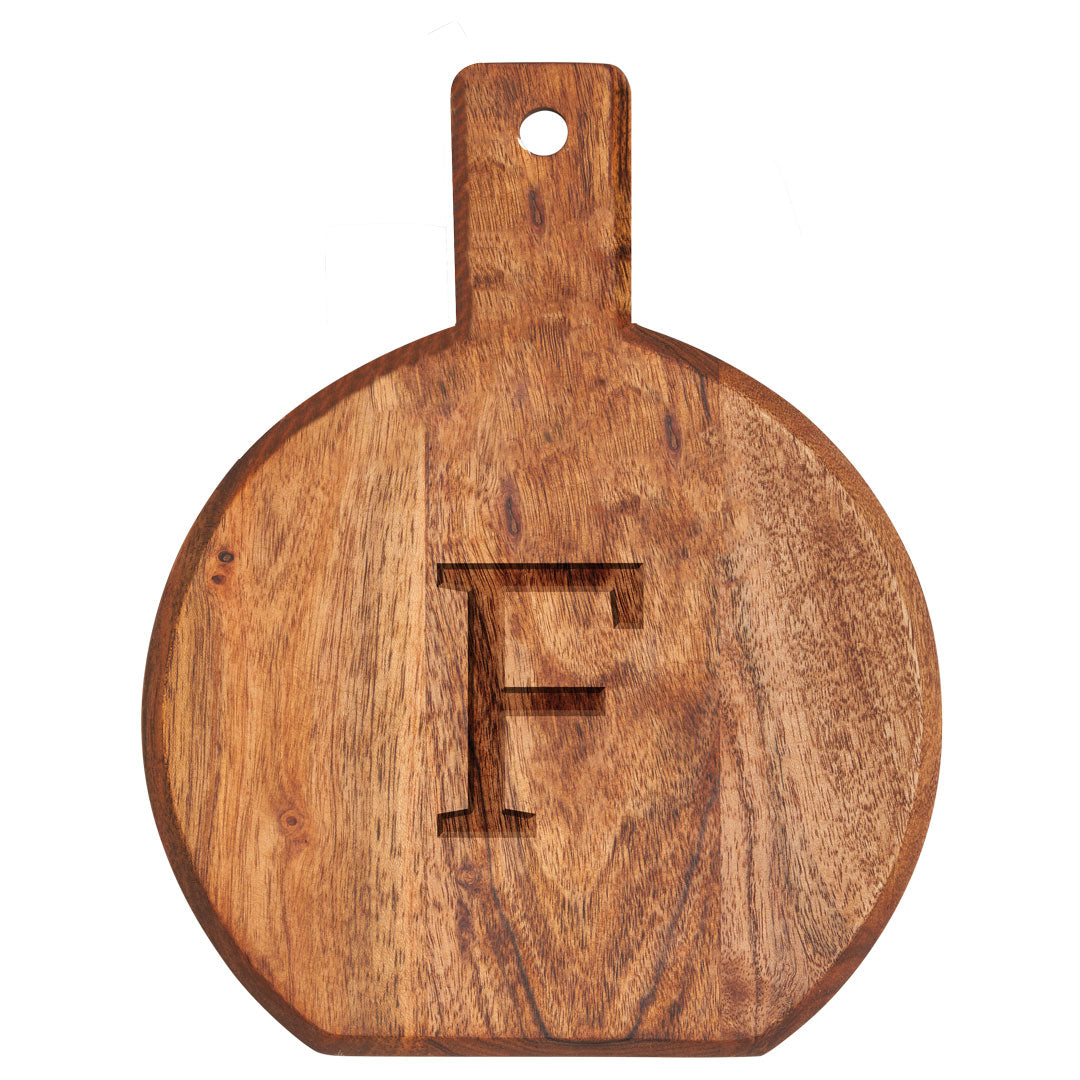 Monogram Acacia Bevel Board Medium