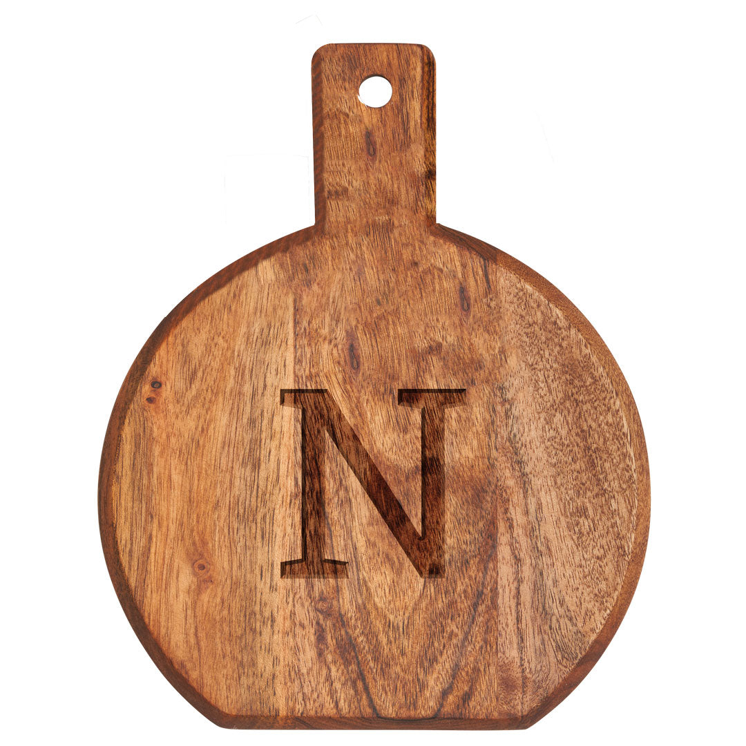 Monogram Acacia Bevel Board Medium