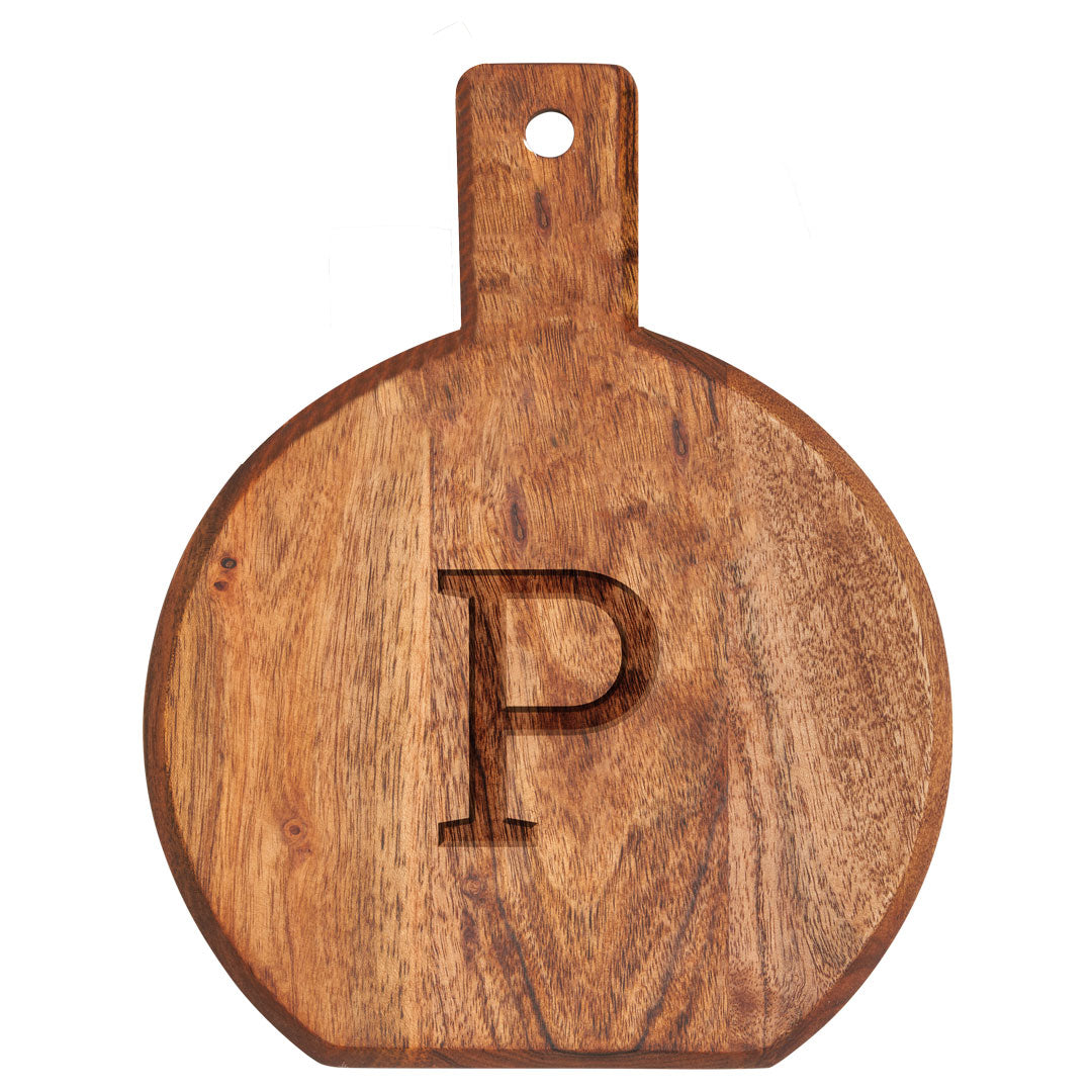 Monogram Acacia Bevel Board Medium