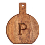 Monogram Acacia Bevel Board Medium