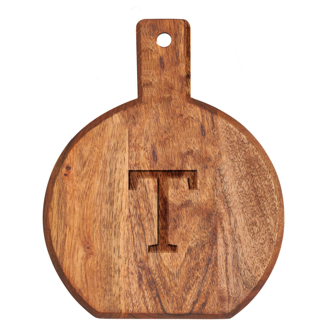 Monogram Acacia Bevel Board Medium
