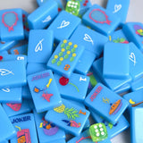 BLUE THE FRUITY LINE MAHJONG TILES
