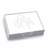 HENLEY WATERCOLOR MONOGRAM AGENDA - WHITE WITH HOLDER