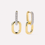 Ash Double Pave Drop Earrings