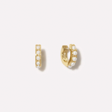 Ashley Pearl Huggie Earrings