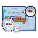 Personalized All Aboard Kids Dinnerware Set