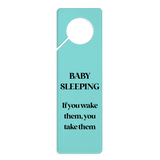 Blue Baby Sleeping Door Knocker