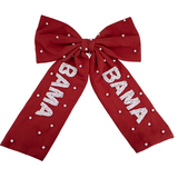 Alabama University Beaded Hair Bow