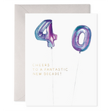 Helium 40 Birthday Card
