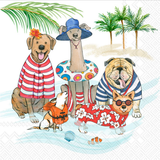 Beach Dogs Paper Beverage Napkins
