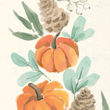 HARVEST PUMPKIN WREATH PAPER GUEST TOWELS
