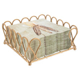 RIBBON GOLD COCKTAIL NAPKIN CADDY