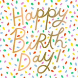 BIRTH DAY FOIL BEVERAGE NAPKINS