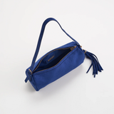 Blue Kylie Barrel Shoulder Bag