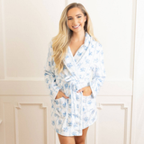 Small/Medium Blue Rose Vine Luxe Robe
