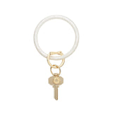 RESIN BIG O KEY RING - MARSHMELLO