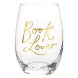 Book Lover Stemless Wine Glass