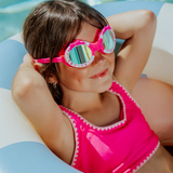 Bow Dazzle Pink Ribbon Glam Kids Swim Goggles