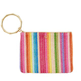 BRACELET POUCH - BRIGHT RAFFIA CLUTCH BAG