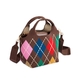 Brown Robbie Argyle Mini Tote