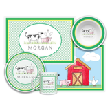 Personalized Barnyard Kids Dinnerware Set