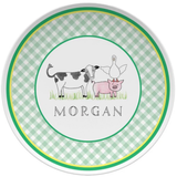 Personalized Barnyard Kids Plate