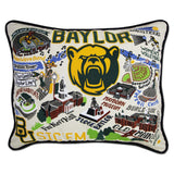 BAYLOR UNIVERSITY COLLEGIATE EMBROIDERED PILLOW