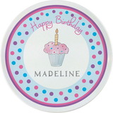Personalized Birthday Cupcake Kids Plate