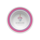 Personalized Birthday Cupcake Kids Bowl